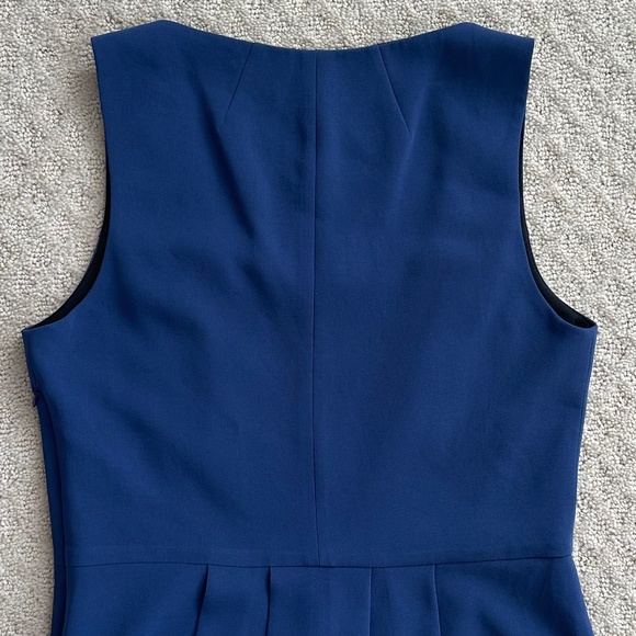 Rag & Bone Sleeveless Pleated High-Low Peplum Top Blue/Black Size 4 Modern Edgy - Picture 6 of 11